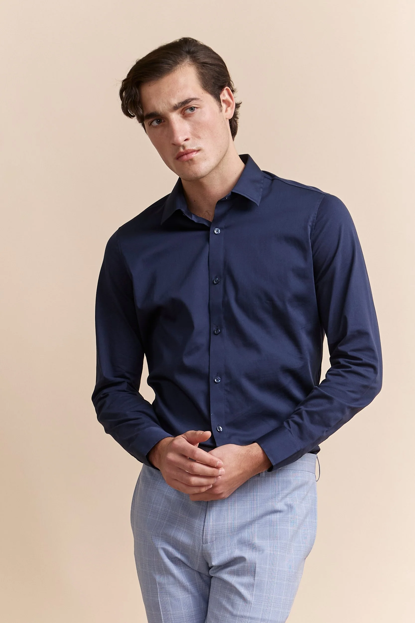 Jersey back & sleeve fitted shirt - Image 7