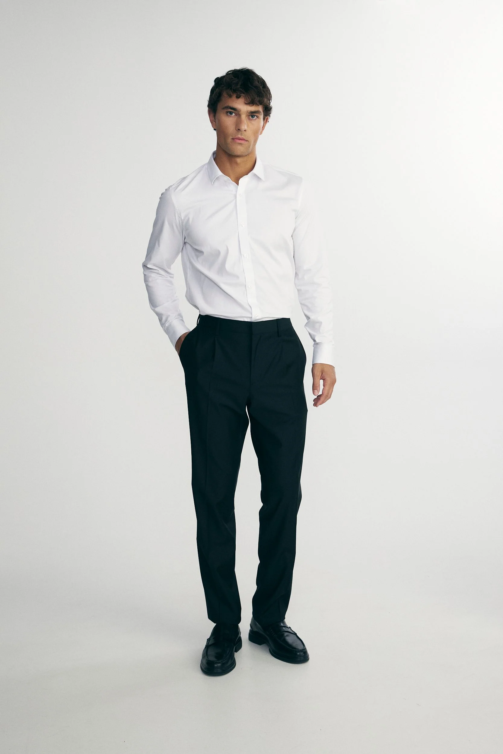 Jersey back & sleeve fitted shirt - Image 3