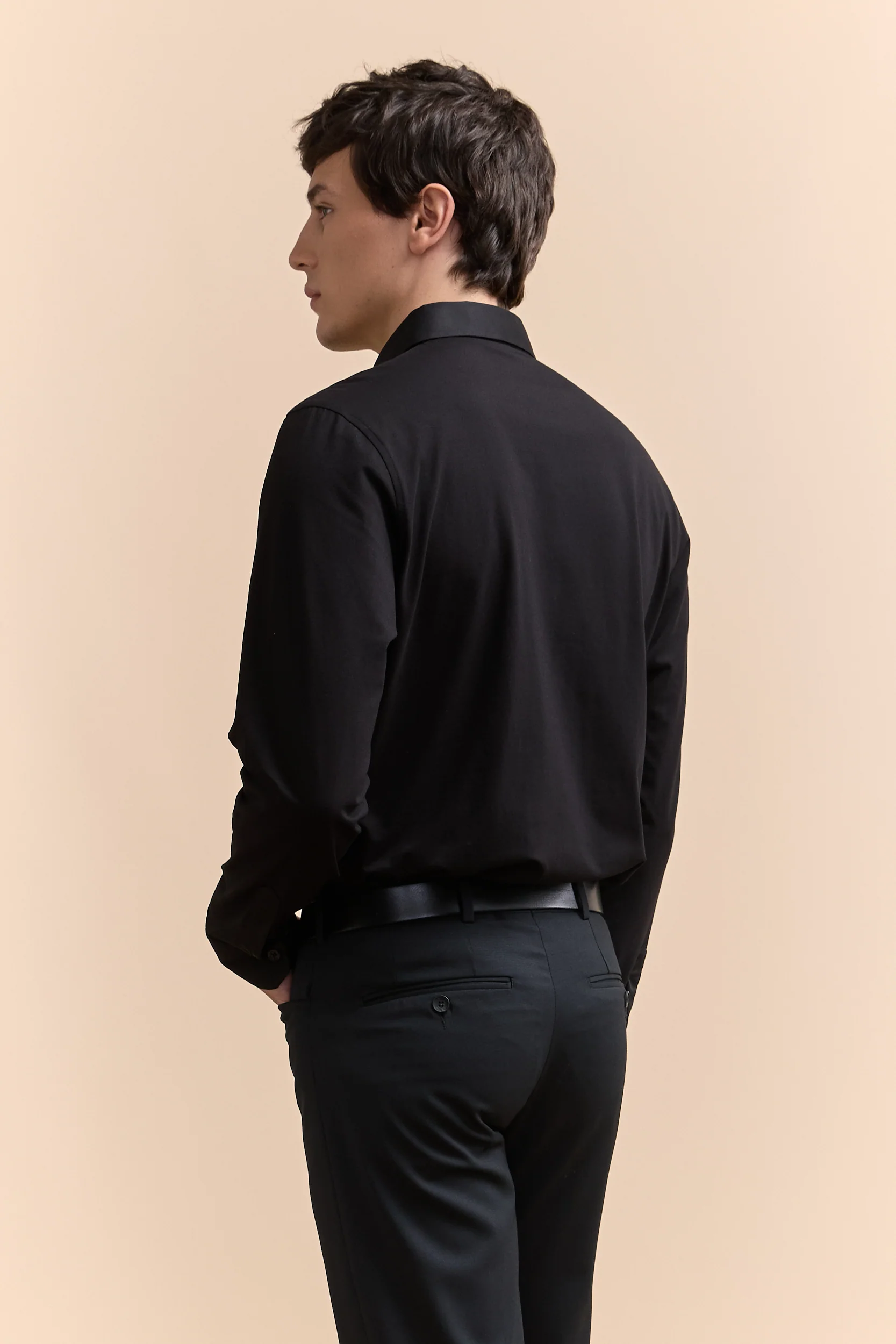 Jersey back & sleeve fitted shirt - Image 5