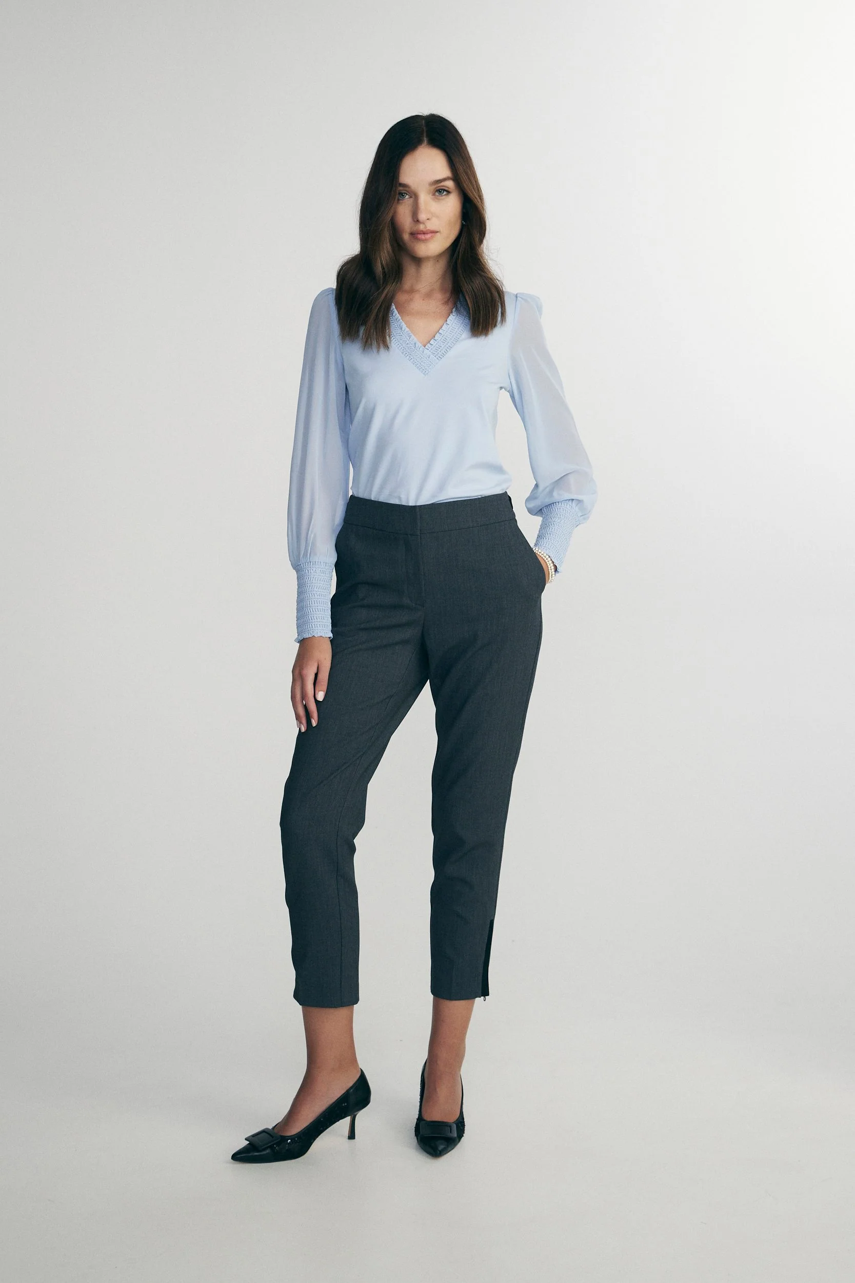 Jersey top with combo puffy sleeve - Image 4