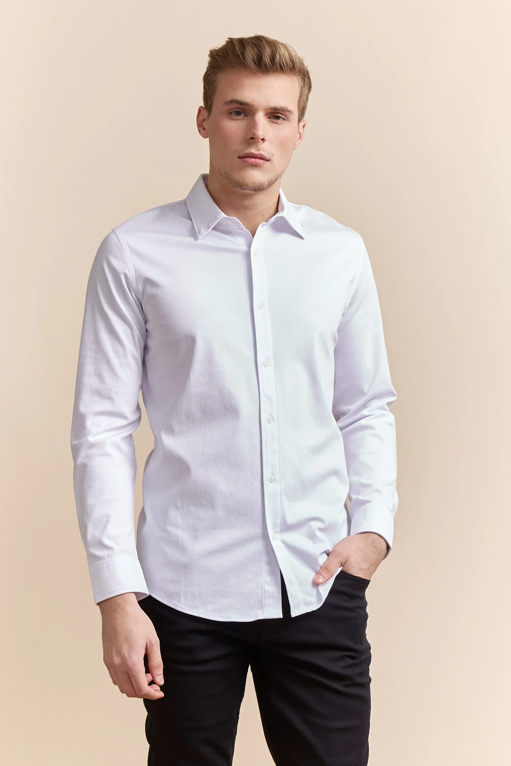 Mercerized cotton jersey shirt - Image 8