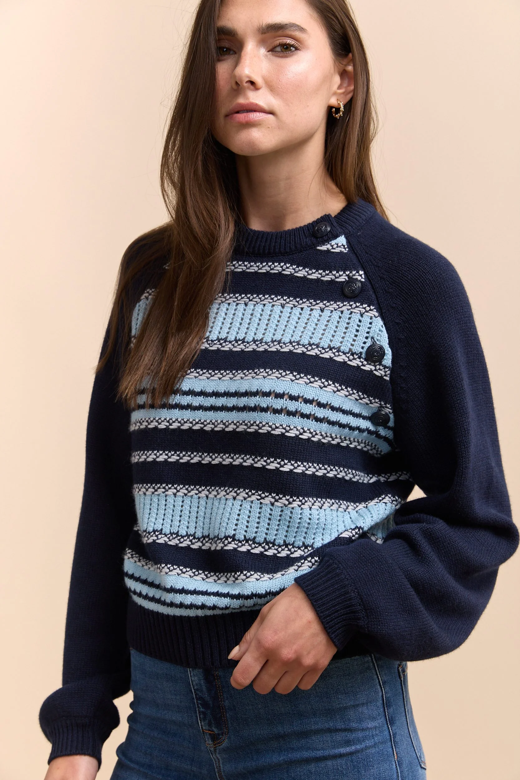 Multi texture stripes sweater - Image 3