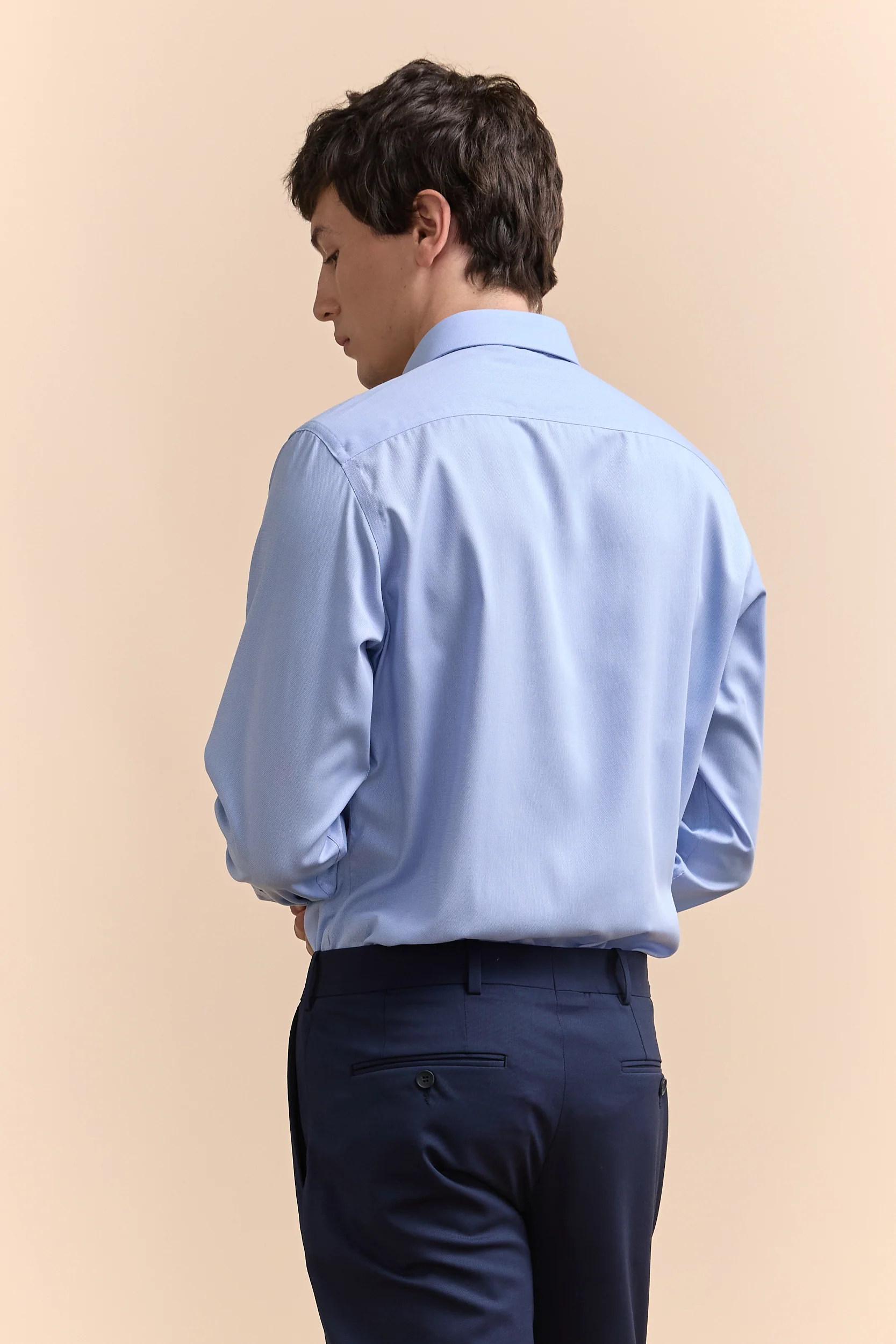 Non-iron fitted dobby shirt - Image 10