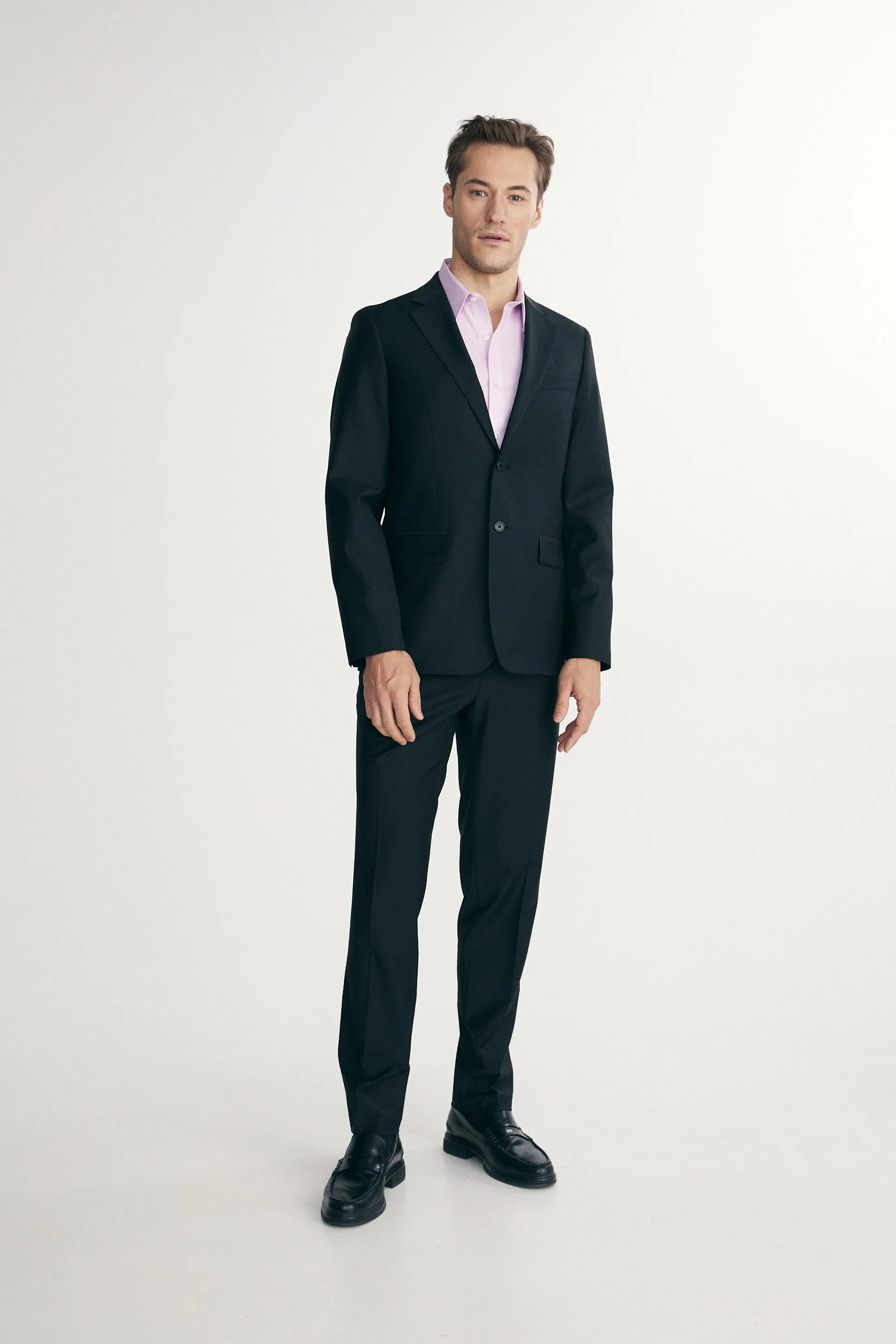 Non-iron fitted textured shirt - Image 4