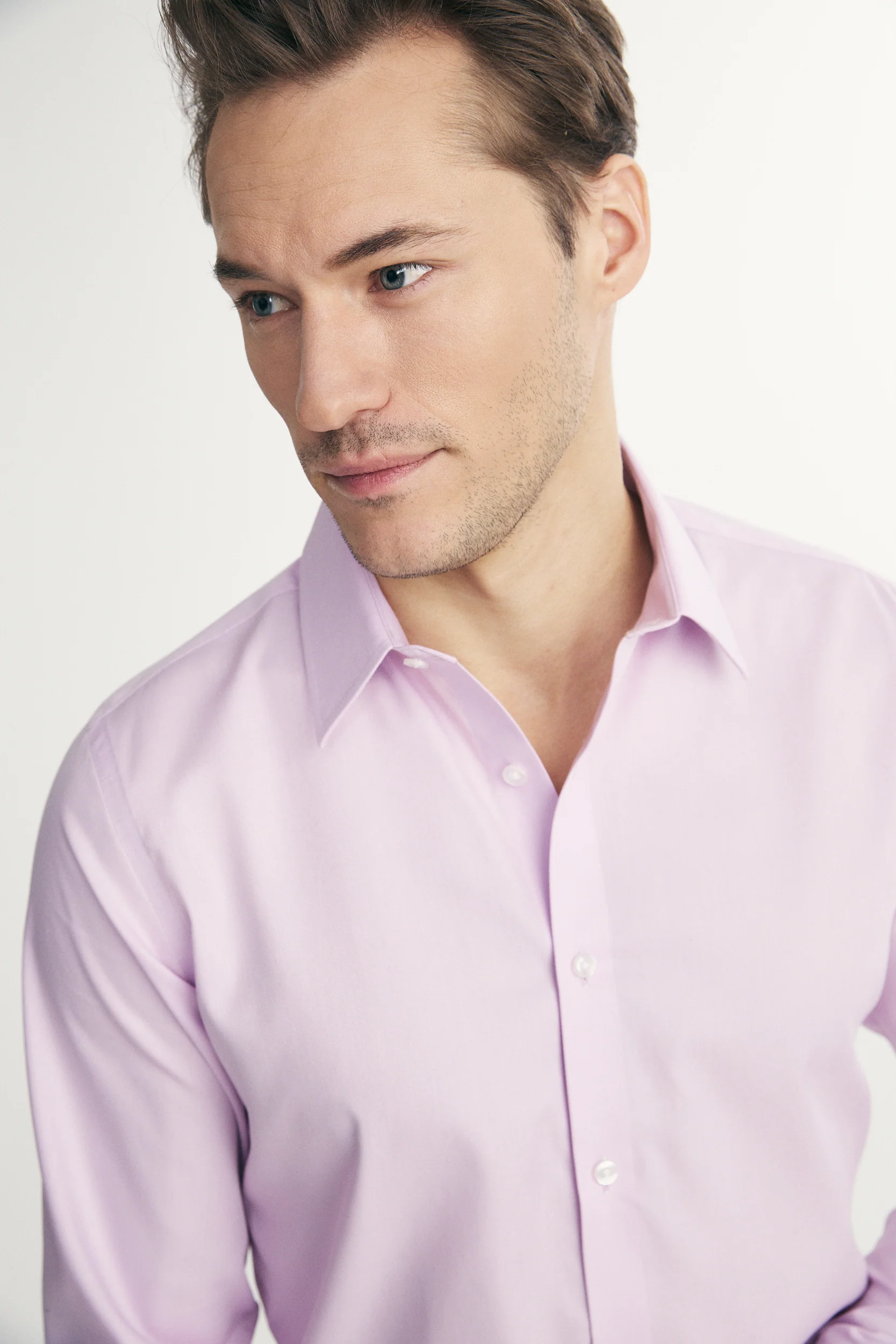 Non-iron fitted textured shirt - Image 5