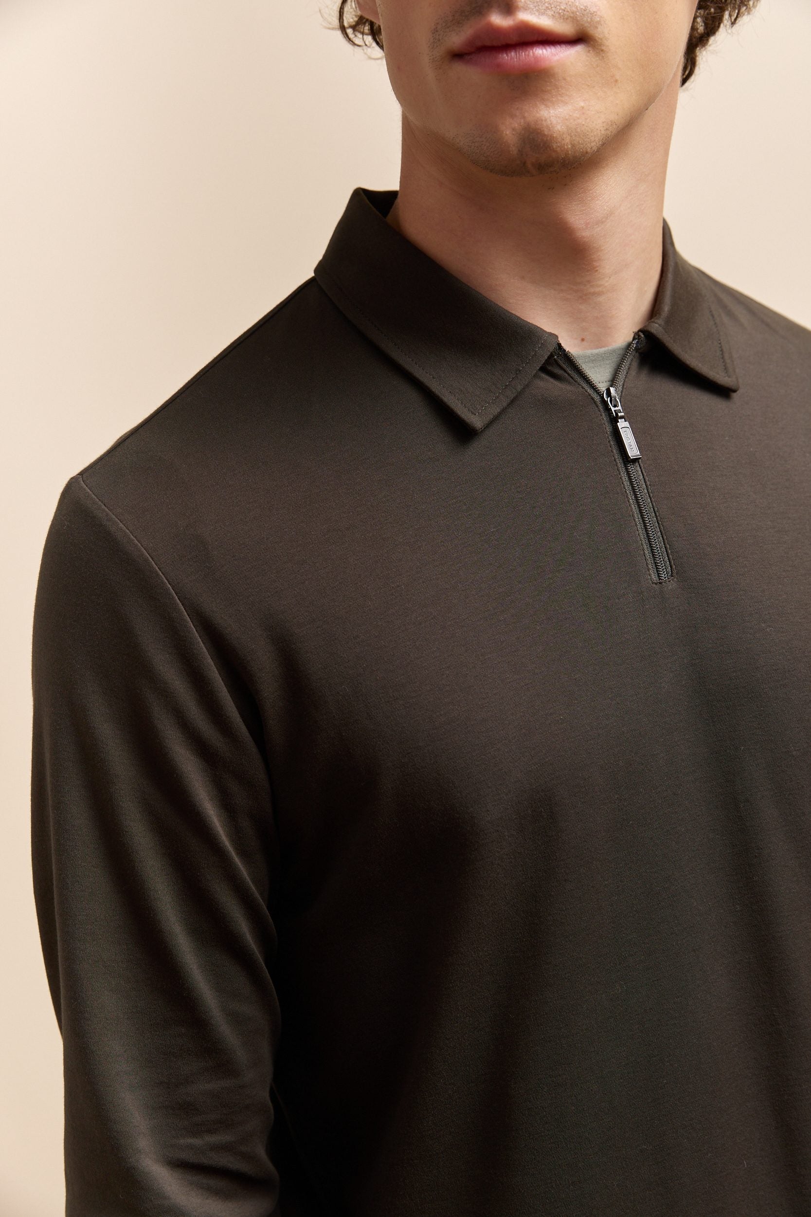 Pima cotton long sleeves polo - Image 10