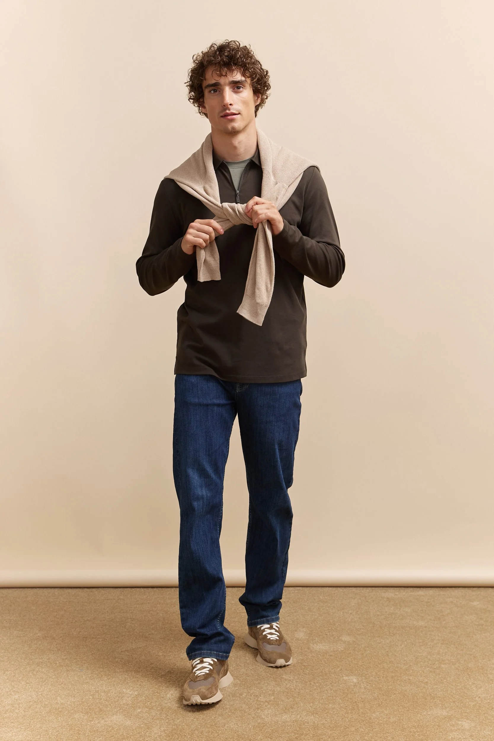 Pima cotton long sleeves polo - Image 11