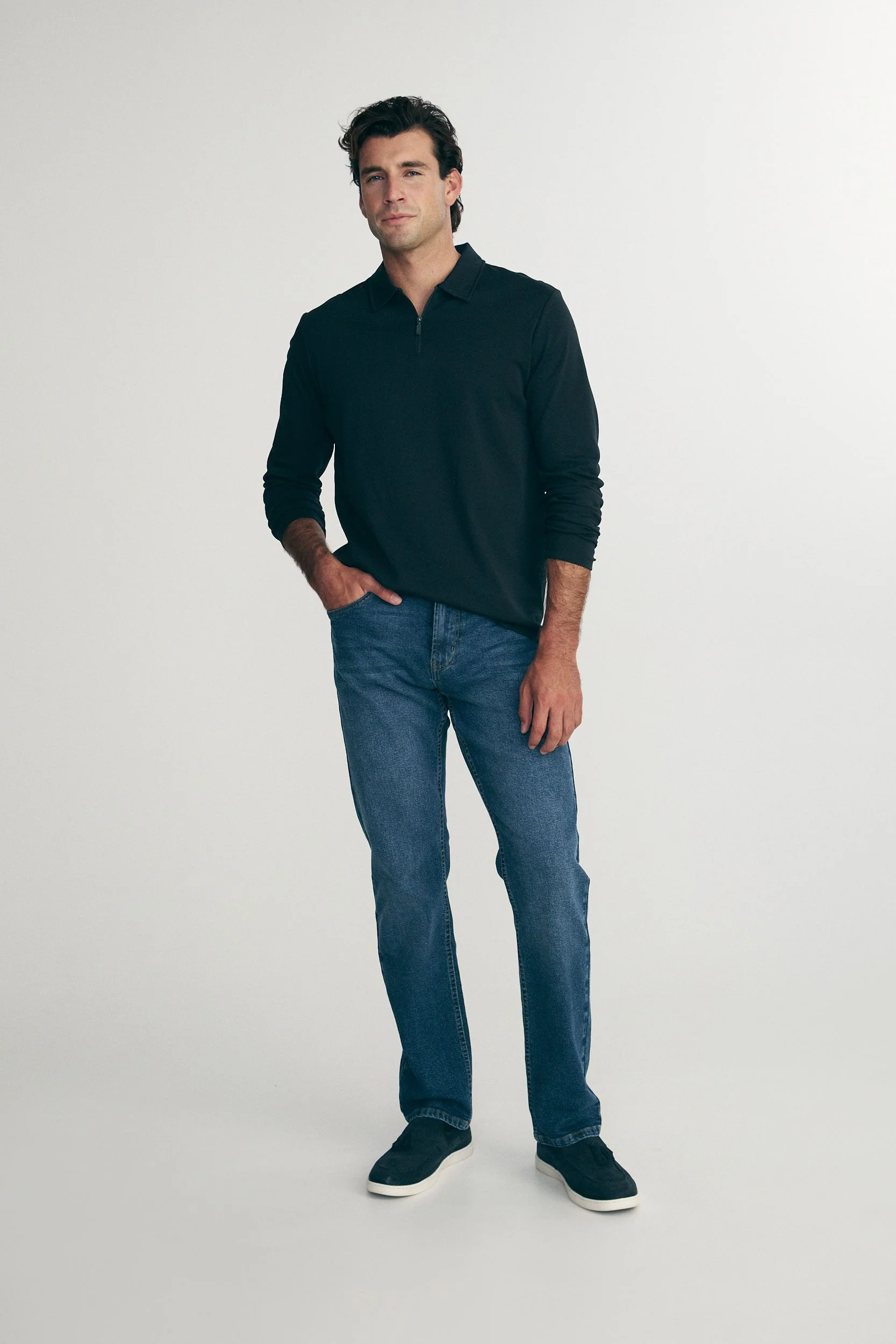 Pima cotton long sleeves polo - Image 4