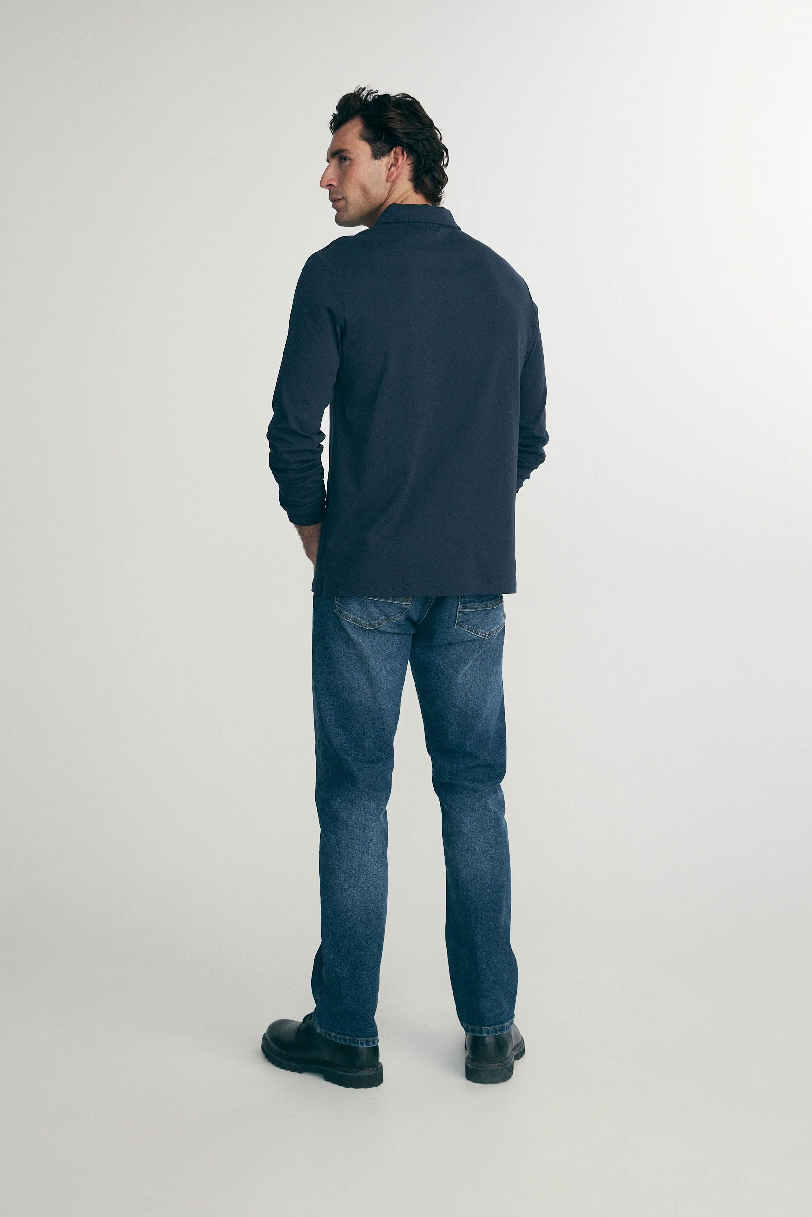 Pima cotton long sleeves polo - Image 5