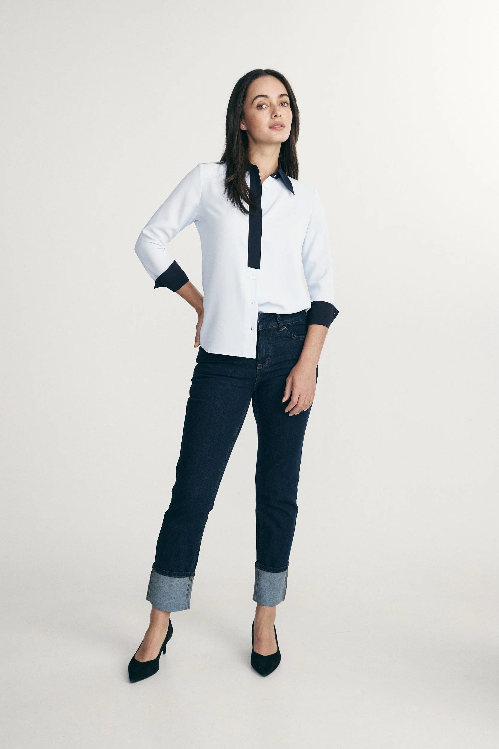 Regular shirt with long plaket - Image 3