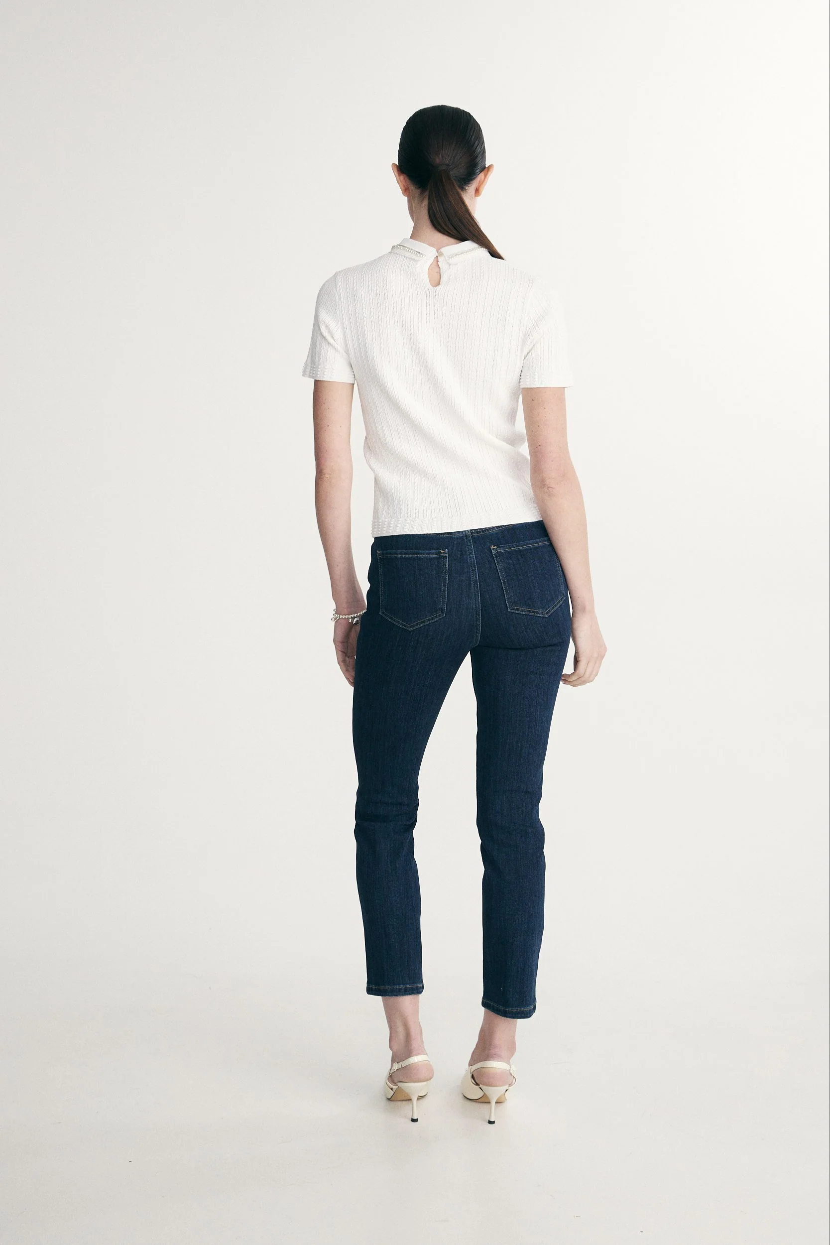 Removable collar textured knit polo - Image 3