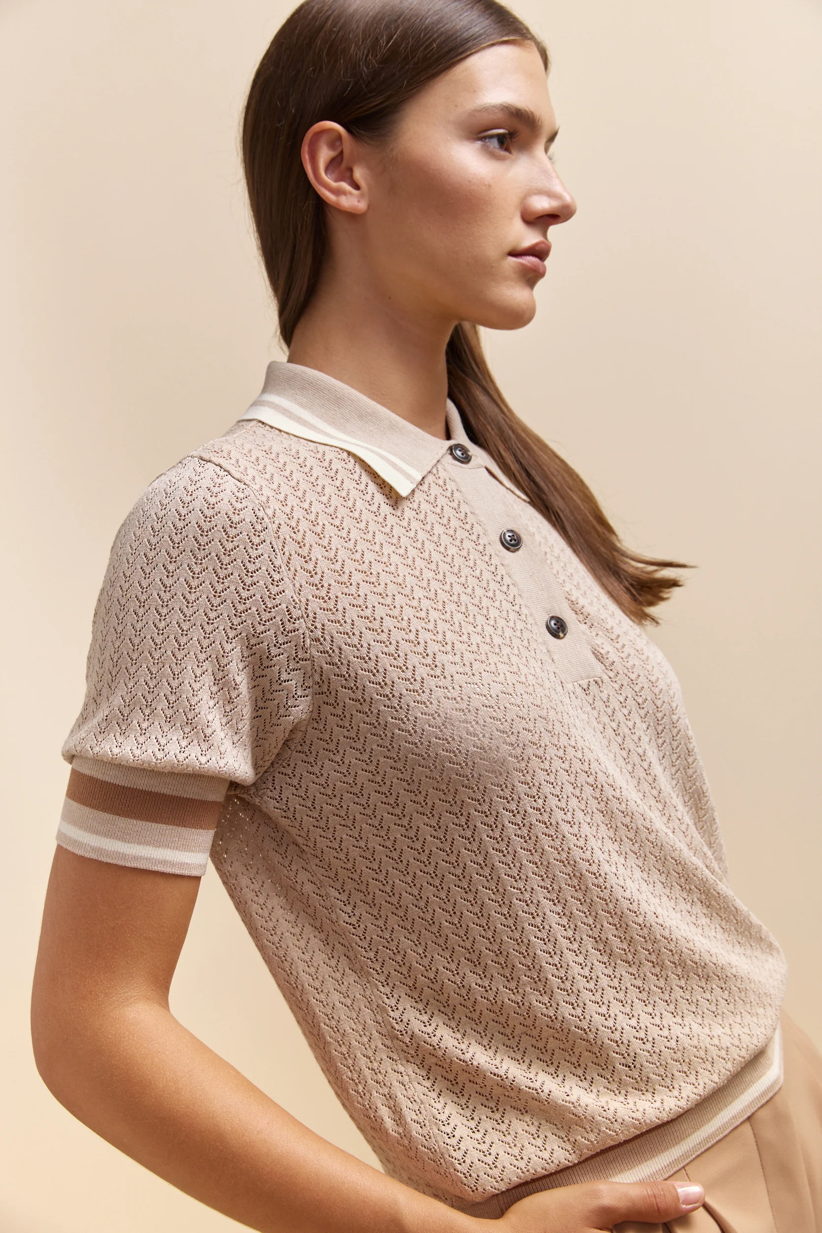 Textured polo sweater - Image 11