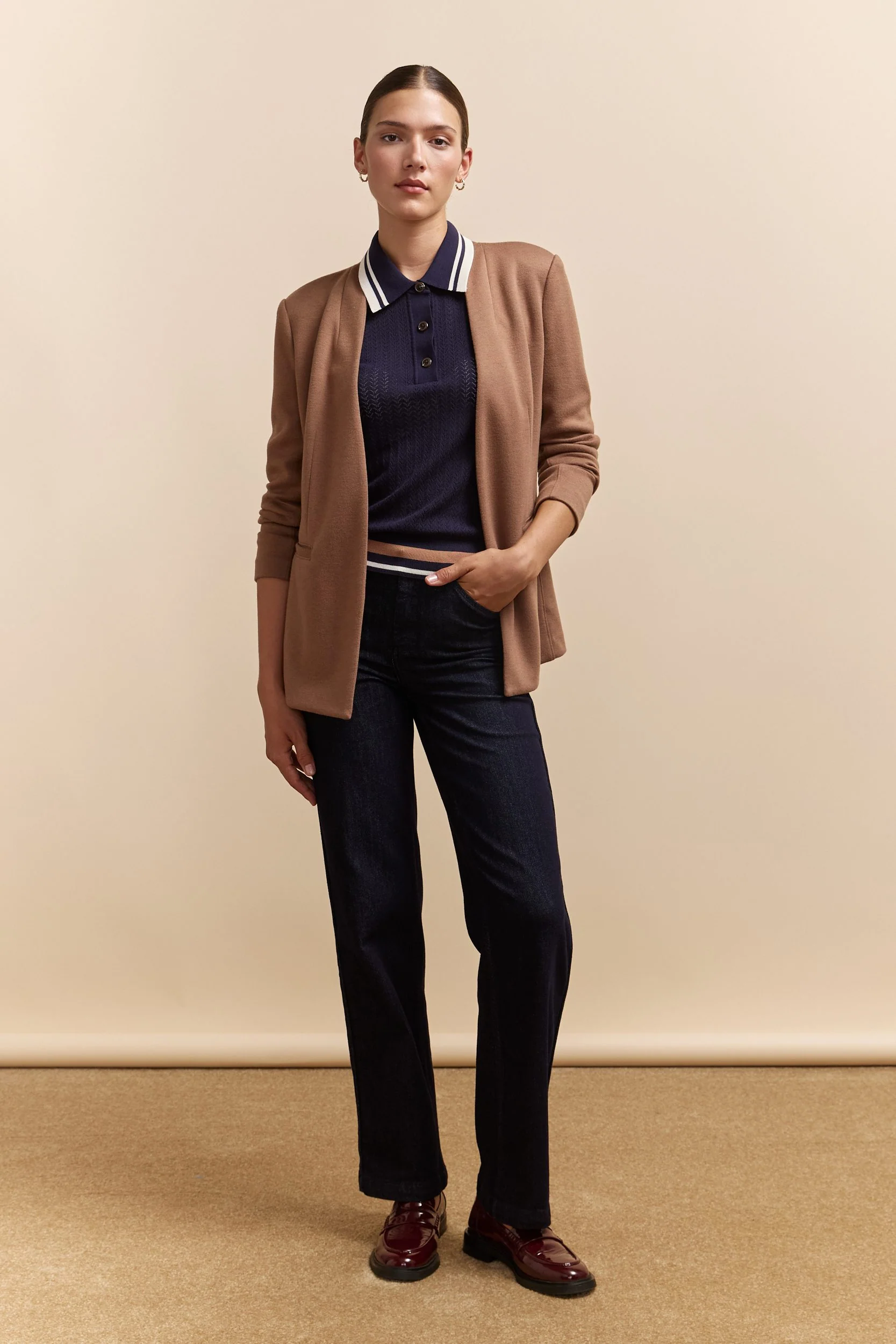 Textured polo sweater - Image 3