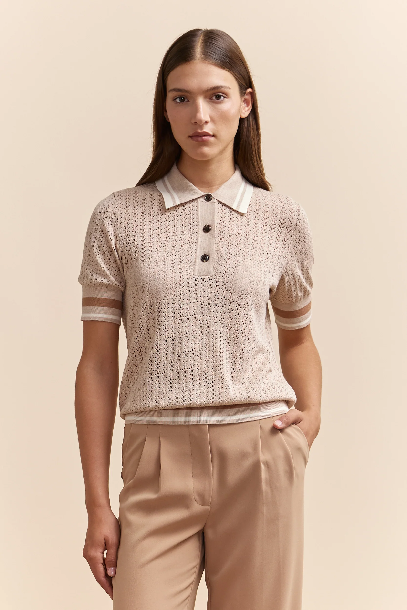 Textured polo sweater - Image 9